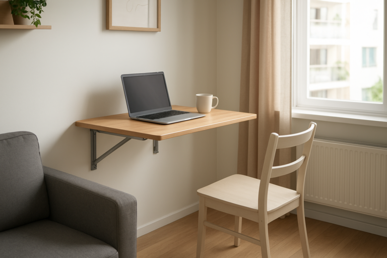 Como instalar uma mesa dobrável de parede em apartamento pequeno sem furar demais.png