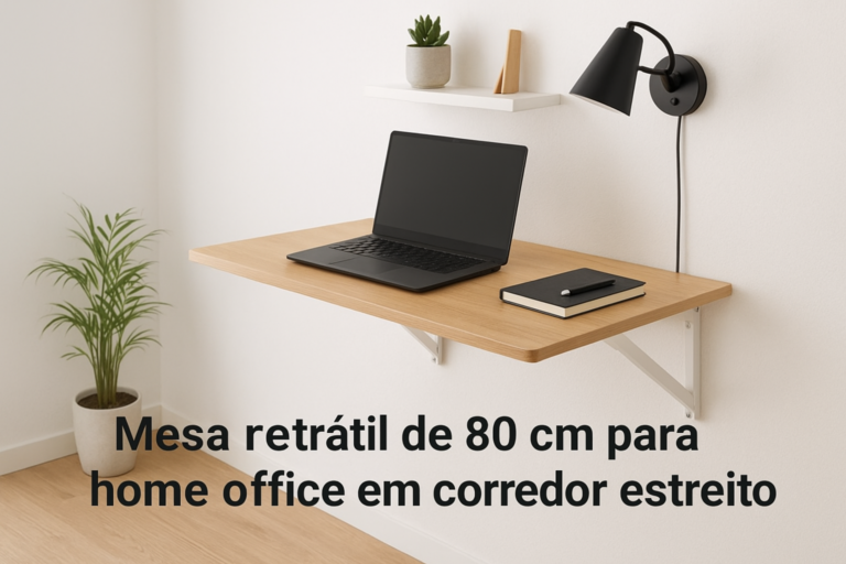 Mesa retrátil de 80 cm para home office
