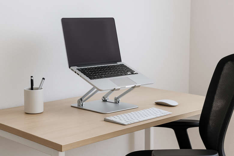 Suporte de notebook inclinável para home office em mesa de 60 cm